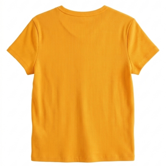 New The Blair Stretch Cotton Short-Sleeve Baby Tee by Maeve Anthropologie Ribbed - Picture 3 of 6